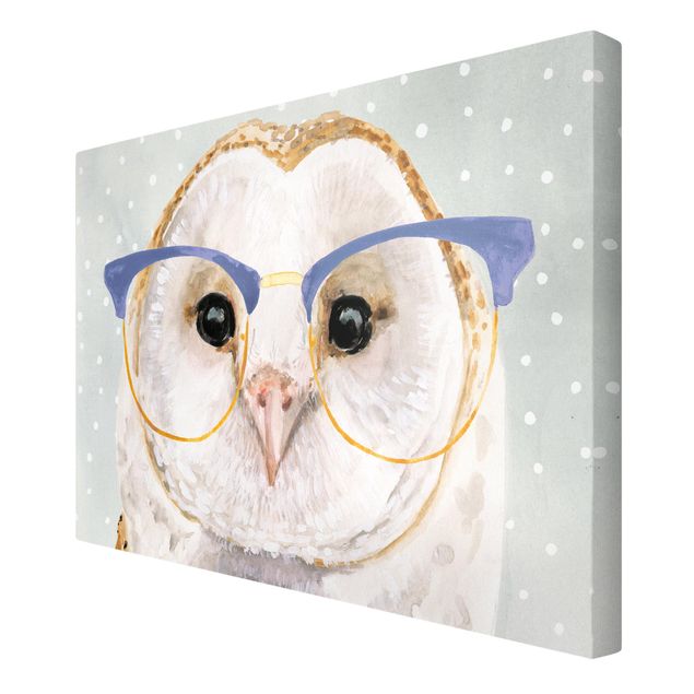 Canvastavlor Animals With Glasses - Owl