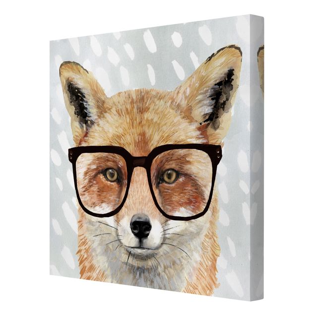 Canvastavlor Animals With Glasses - Fox