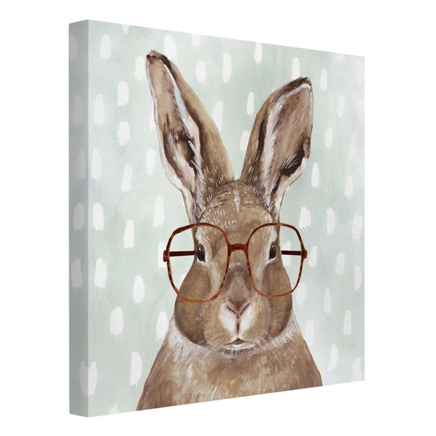 Tavlor djur Animals With Glasses - Rabbit