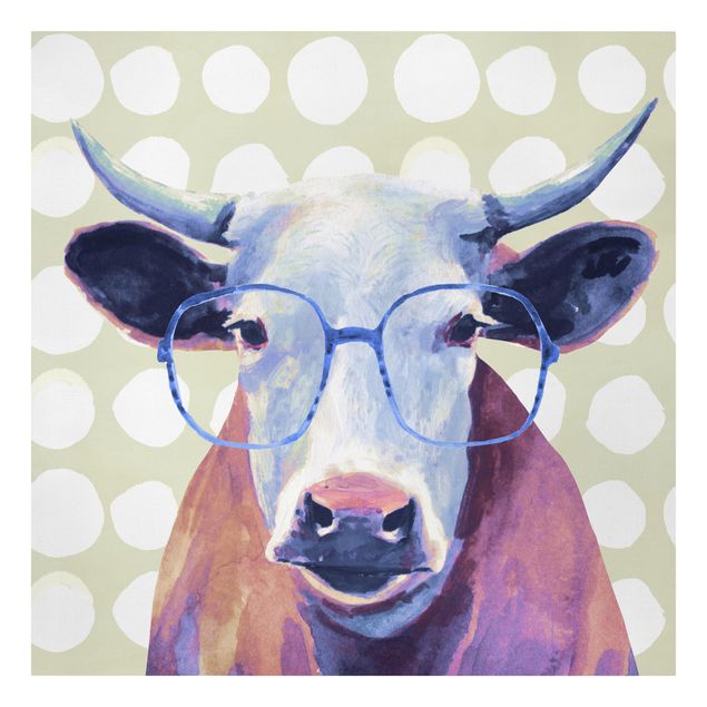 Tavlor lila Animals With Glasses - Cow