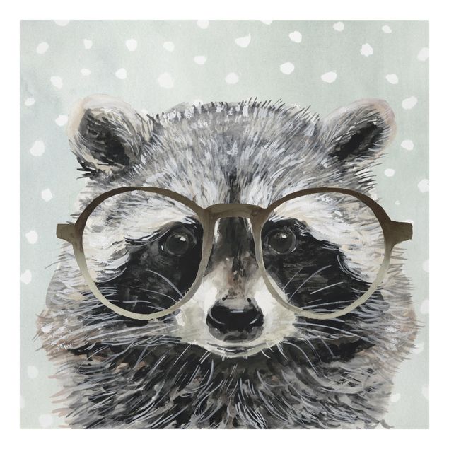 Tavlor djur Animals With Glasses - Raccoon