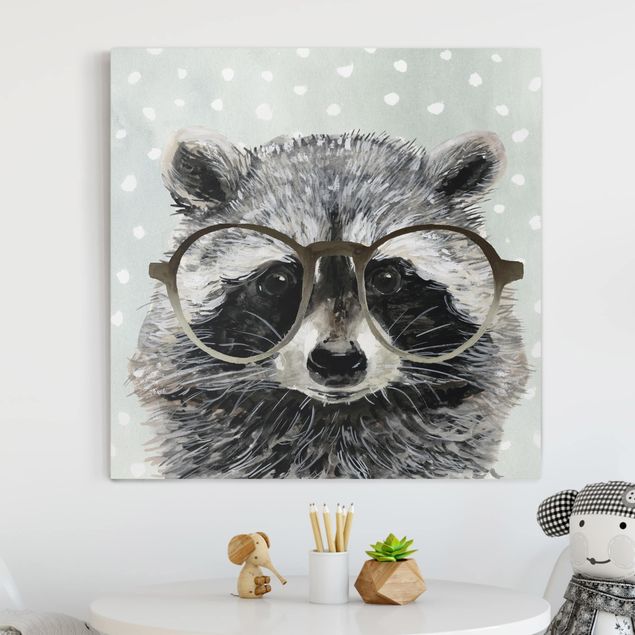 Tavlor björnar Animals With Glasses - Raccoon