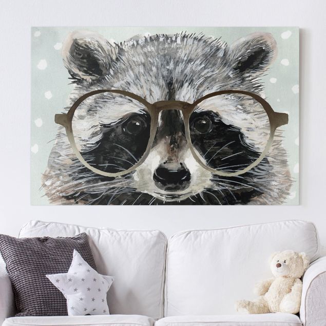 Tavlor björnar Animals With Glasses - Raccoon