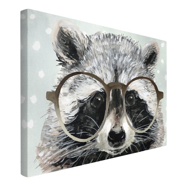 Tavlor modernt Animals With Glasses - Raccoon