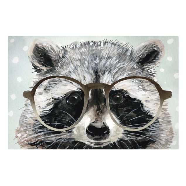 Tavlor djur Animals With Glasses - Raccoon