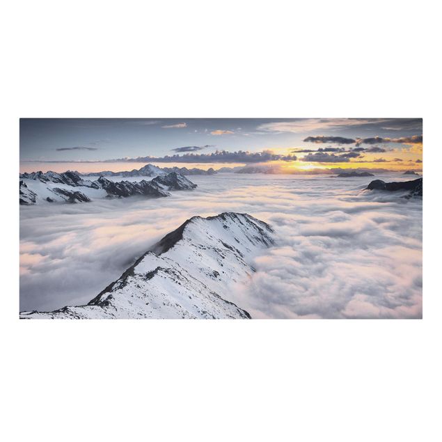 Tavlor landskap View Of Clouds And Mountains