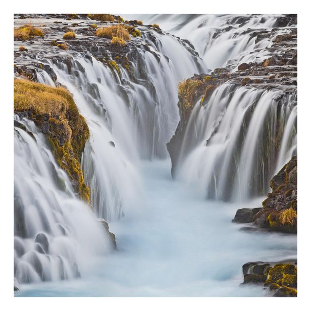 Canvastavlor landskap Brúarfoss Waterfall In Iceland
