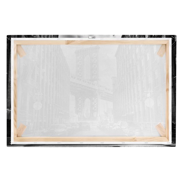 Tavlor svart och vitt Manhattan Bridge In America