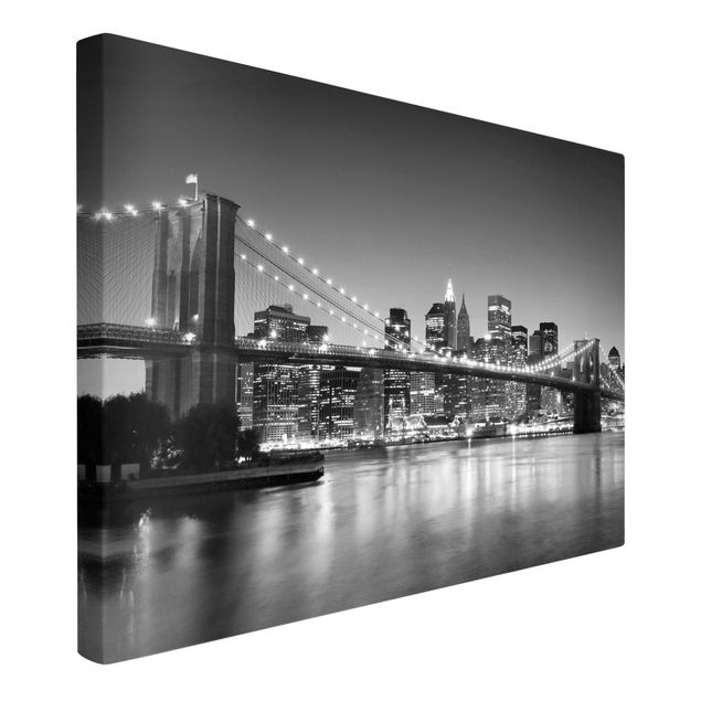 Canvastavlor Arkitektur och Skyline Brooklyn Bridge in New York II