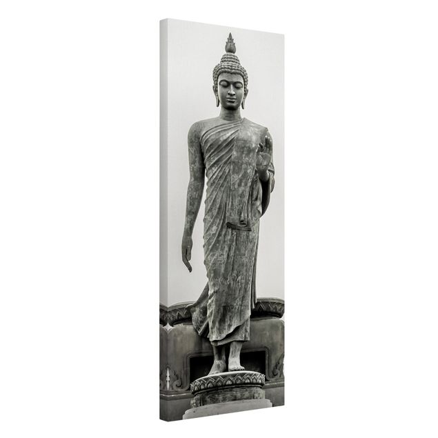 Canvastavlor vintage Buddha Statue