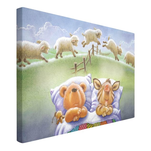 Tavlor modernt Buddy Bear - Counting Sheep