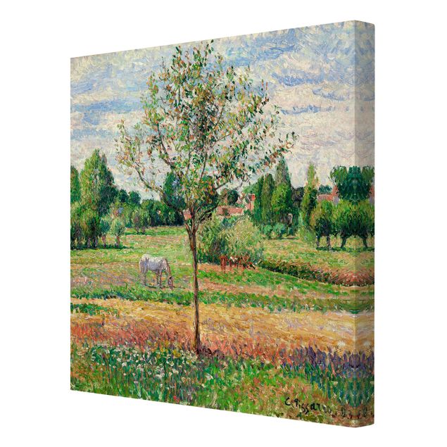 Canvastavlor hästar Camille Pissarro - Meadow with Grey Horse, Eragny