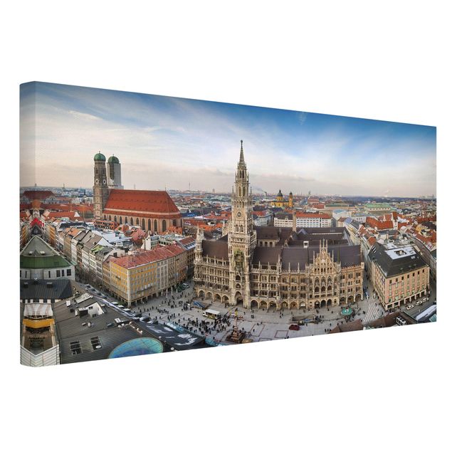 Tavlor arkitektur och skyline City Of Munich