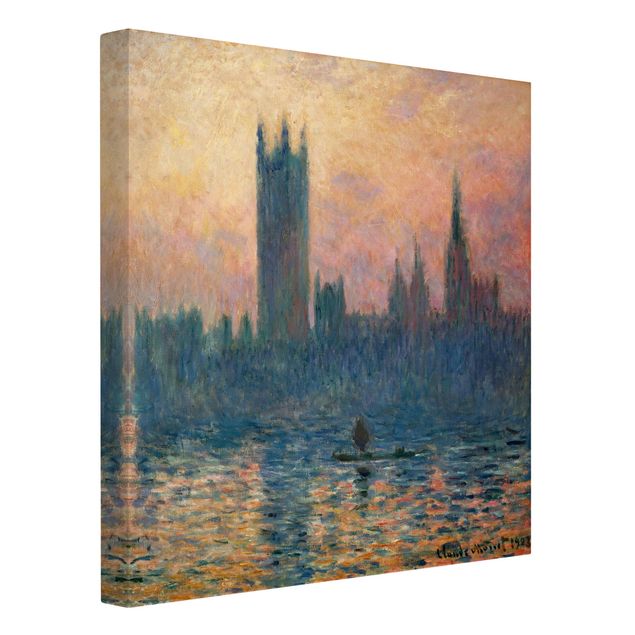 Canvastavlor London Claude Monet - London Sunset