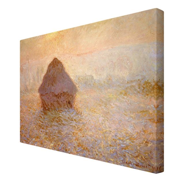 Canvastavlor konstutskrifter Claude Monet - Haystack In The Mist
