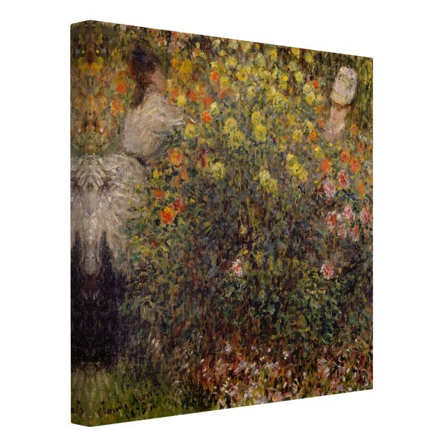 Konstutskrifter Claude Monet - Two Ladies in the Flower Garden