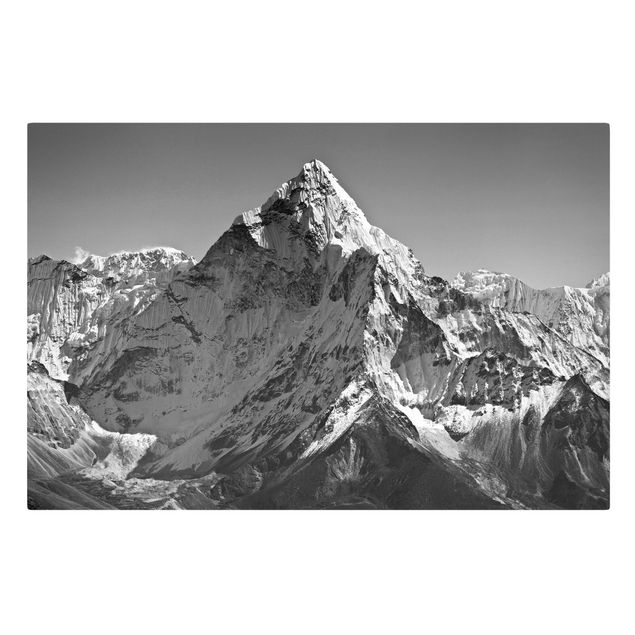Canvastavlor svart och vitt The Himalayas II