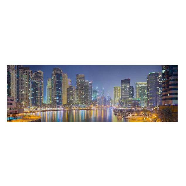 Canvastavlor Arkitektur och Skyline Dubai Night Skyline
