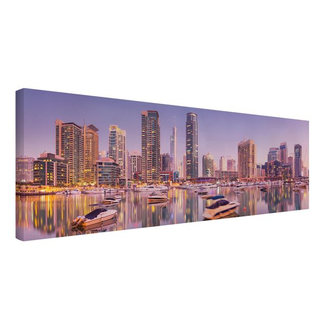 Canvastavlor Dubai Dubai Skyline And Marina