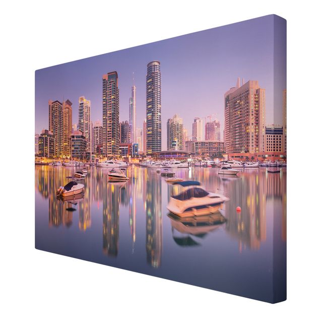 Tavlor arkitektur och skyline Dubai Skyline And Marina