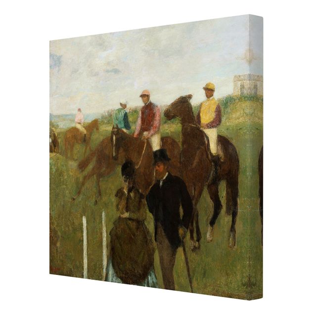 Canvastavlor konstutskrifter Edgar Degas - Jockeys On Race Track
