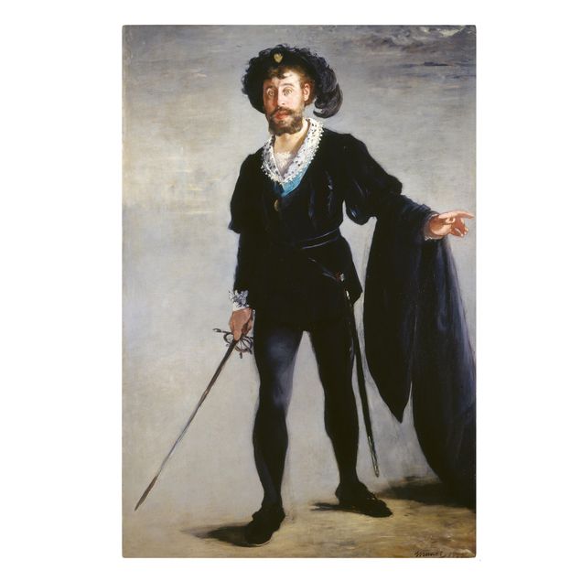 Canvastavlor konstutskrifter Edouard Manet - Jean-Baptiste Faure in the Role of Hamlet