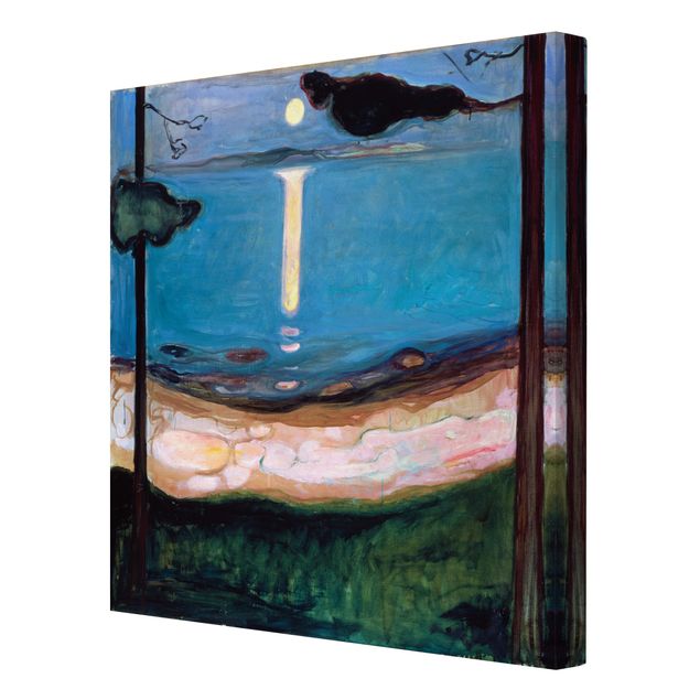 Tavlor landskap Edvard Munch - Moon Night