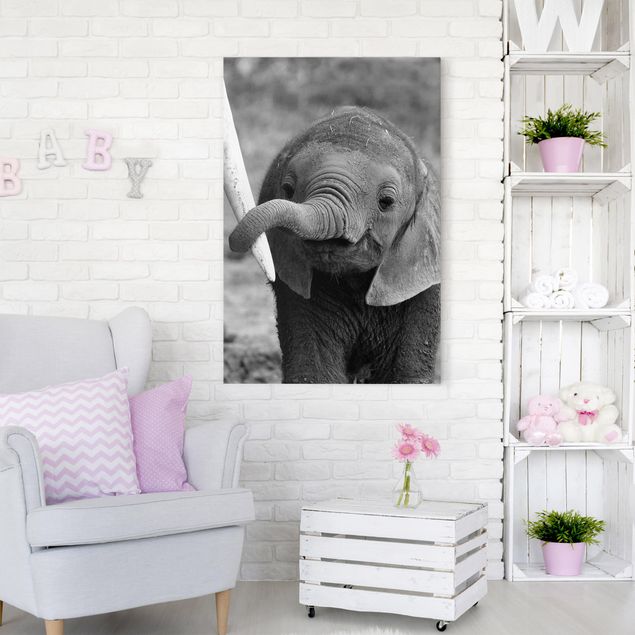 Tavlor elefanter Baby Elephant