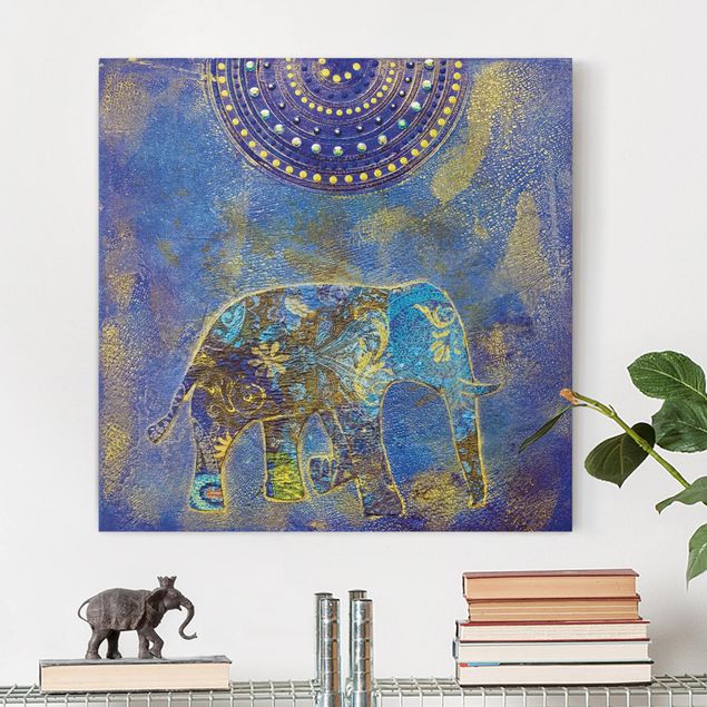 Canvastavlor elefanter Elephant In Marrakech