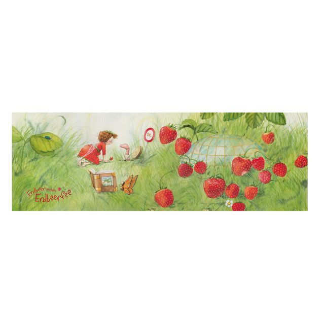 Tavlor grön Little Strawberry Strawberry Fairy- With Worm Home