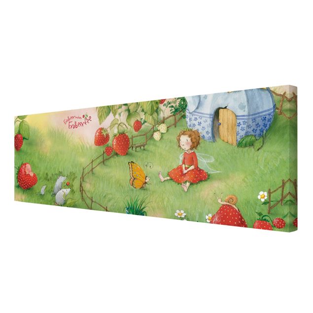 Canvastavlor Little Strawberry Strawberry Fairy - In The Garden