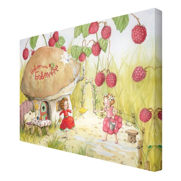 Canvastavlor Little Strawberry Strawberry Fairy - Under The Raspberry Bush