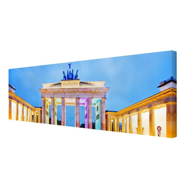 Tavlor arkitektur och skyline Illuminated Brandenburg Gate