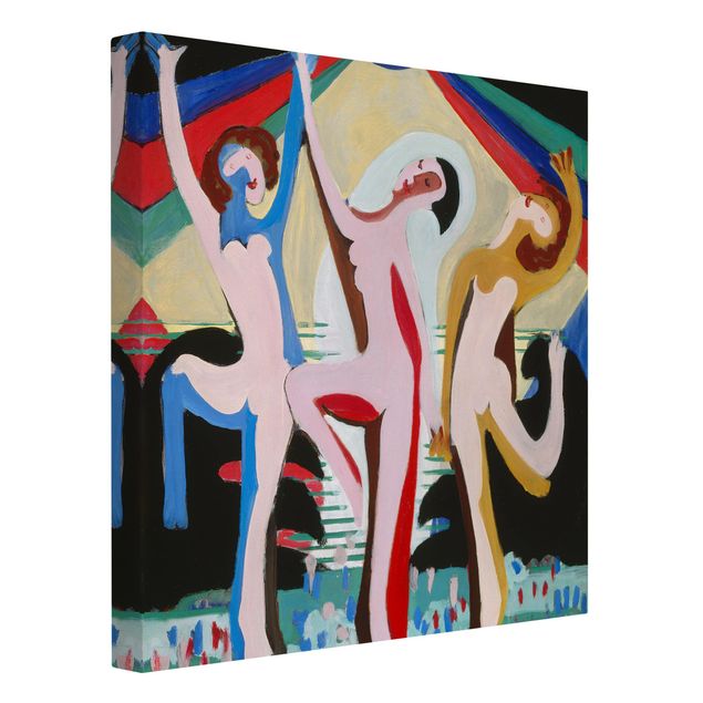 Tavlor naken och erotik Ernst Ludwig Kirchner - colour Dance