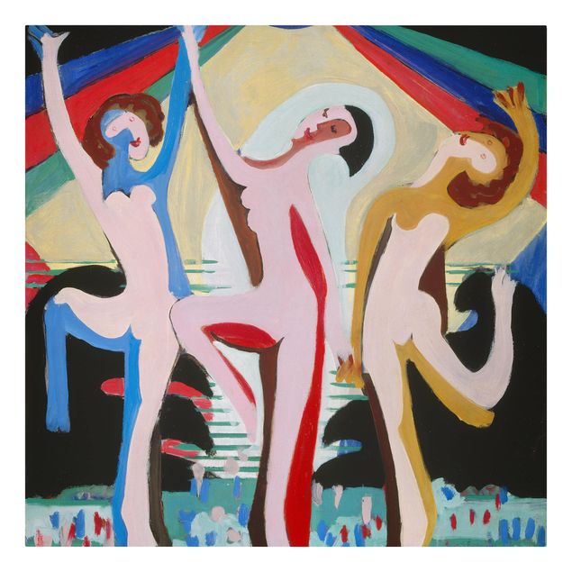 Canvastavlor konstutskrifter Ernst Ludwig Kirchner - colour Dance