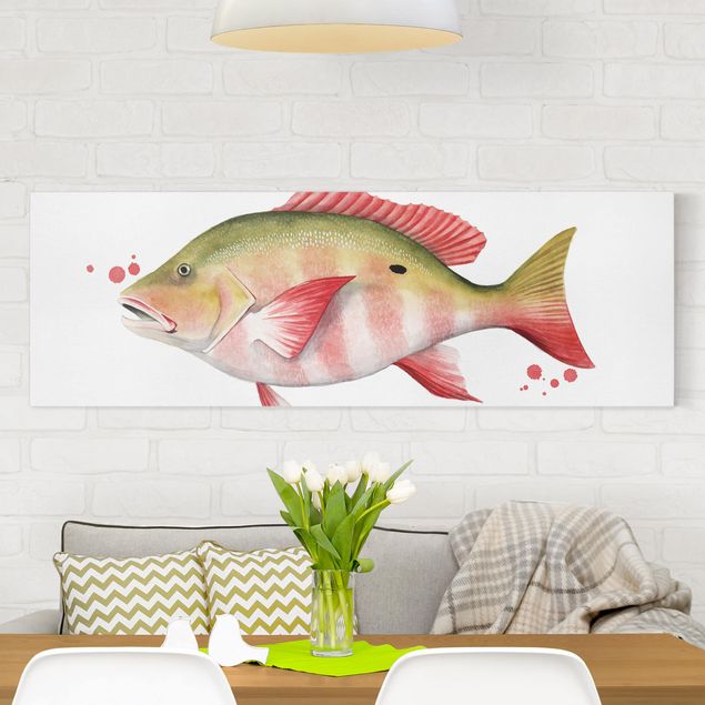 Canvastavlor fisk Color Catch - Northern Red Snapper