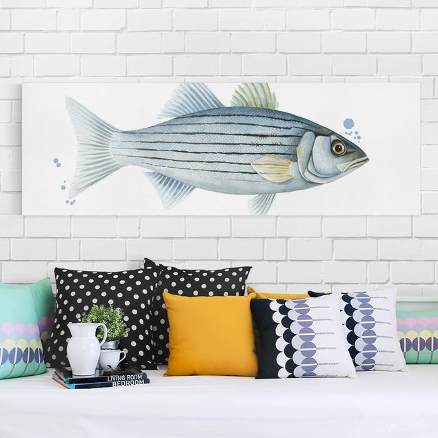 Canvastavlor fisk Color Catch - White Perch