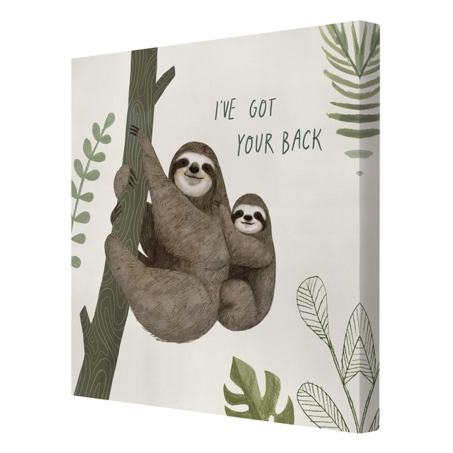 Canvastavlor Sloth Sayings - Back