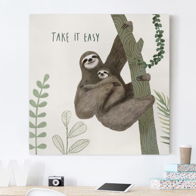 Canvastavlor ordspråk Sloth Sayings - Easy