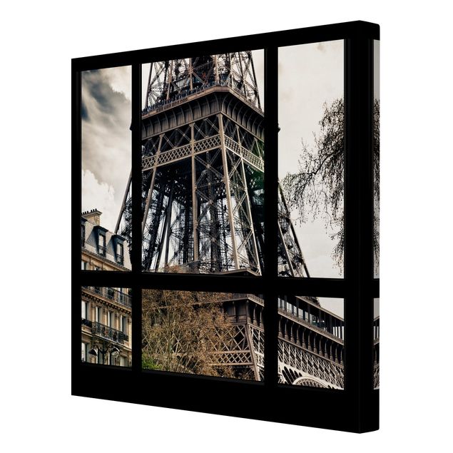 Tavlor arkitektur och skyline Window View Paris - Close To The Eiffel Tower