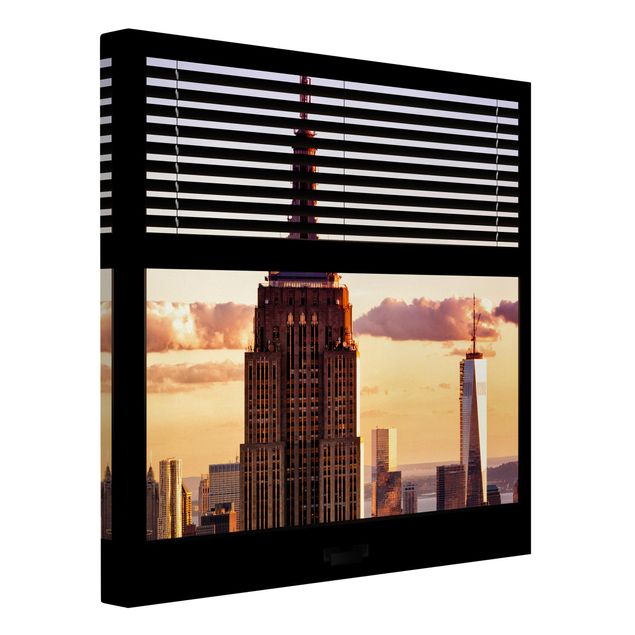 Canvastavlor Arkitektur och Skyline Window View Blind - Empire State Building New York