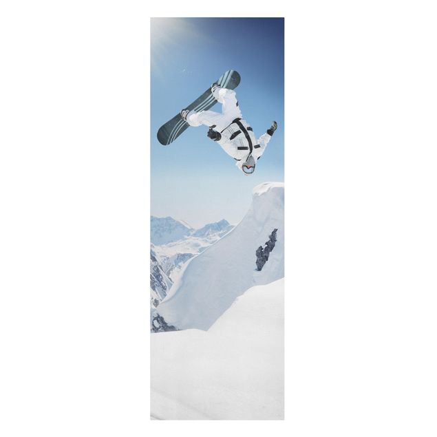 Tavlor modernt Flying Snowboarder