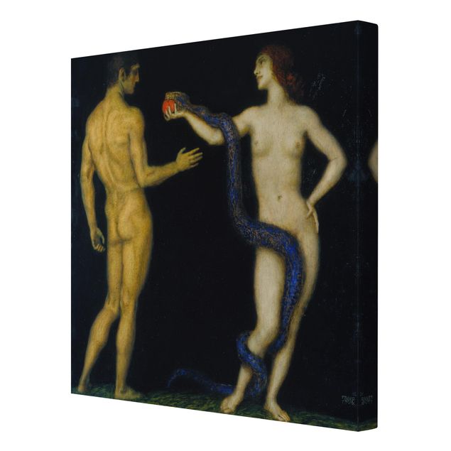 Canvastavlor konstutskrifter Franz von Stuck - Adam and Eve
