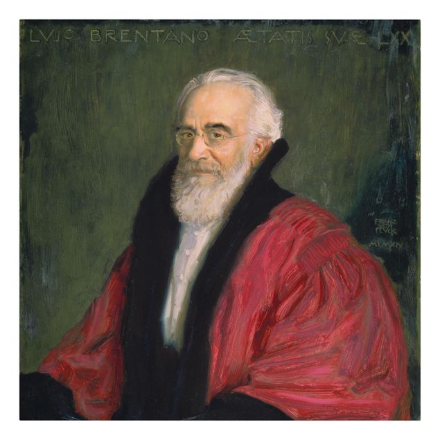 Canvastavlor konstutskrifter Franz von Stuck - Portrait of Lujo Brentano