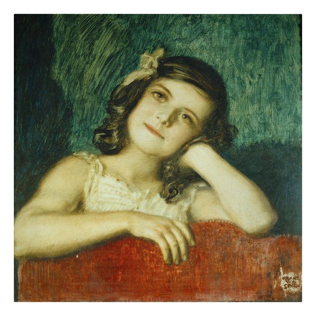 Canvastavlor konstutskrifter Franz von Stuck - Mary, the Daughter of the Artist