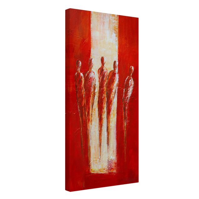 Canvastavlor abstrakt Five Figures In Red 02