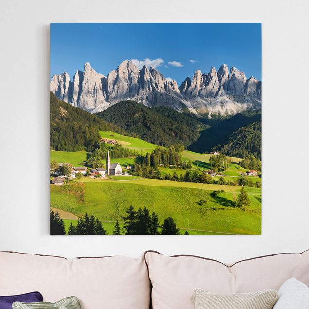 Canvastavlor bergen Odle In South Tyrol