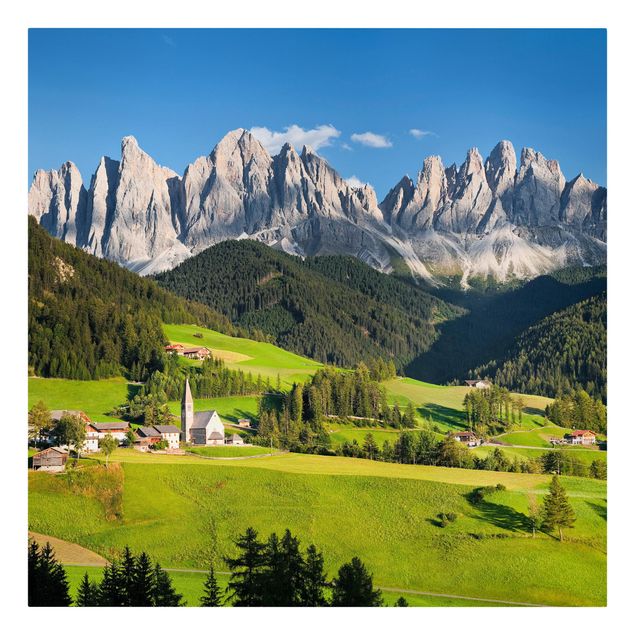 Tavlor landskap Odle In South Tyrol