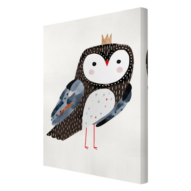 Canvastavlor Crowned Owl Dark