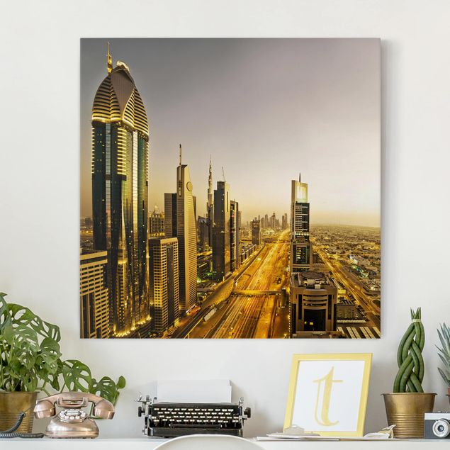 Canvastavlor Asien Golden Dubai